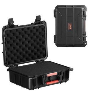 VEVOR  0.56 Cu.ft Weatherproof Hard Case with Handle Clips Padlock Holes PU Foam Protect Pistol, Microphone, and Camera Equipment