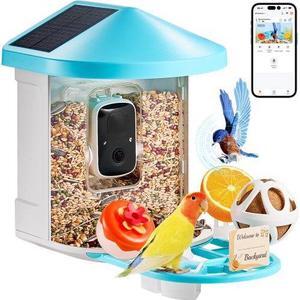 VEVOR  Smart Bird Feeder with Camera AI Identify 10000+ Bird Specie Solar-Powered