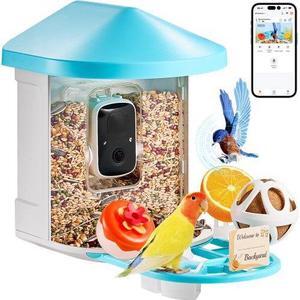 VEVOR  Smart Bird Feeder with Camera 2K HD AI Identify Bird Species Auto Capture