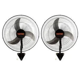 VEVOR Wall Mount Fan, 2 PCS 20 inch Oscillating, 3-speed High Velocity Max. 4000 CFM Industrial Wall Fan for Indoor, Commercial, Residential, Warehouse, Greenhouse, Workshop, Basement, Garage,Black VEVOR Wall Mount Fan, 2 PCS 20 inch Oscillating, 3-speed High Velocity Max. 4000 CFM Industrial Wall Fan for Indoor, Commercial, Residential, Warehouse, Greenhouse, Workshop, Basement, Garage,Black