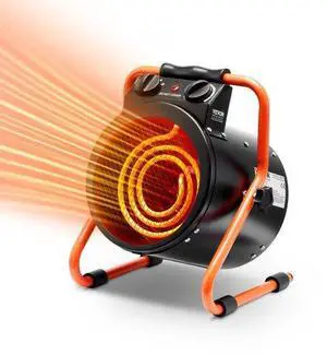 VEVOR  Greenhouse Heater, 1500W Fast Heating with Overheat Protection, 2-Speed Setting Small Grow Tent Heater, Electric Portable Heater Fan for Green House, Flower Room, Workplace, IP24 Waterproof