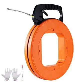 VEVOR Fish Tape Wire Cable Line Puller 200ft 3/16in Fiberglass High Plastic Case