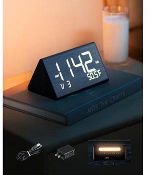 VEVOR  Digital Alarm Clock with Dual Alarm USB Night Light Desktop Clock Black