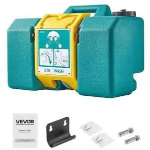 VEVOR Portable Eye Wash Station 8-Gal OSHA-Approved Emergency Eyewash Station Green