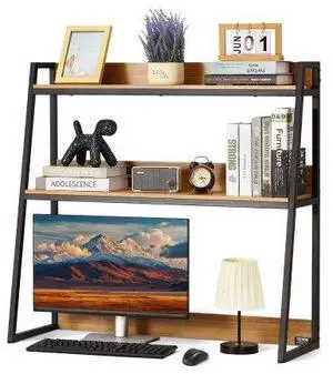 VEVOR Desktop Bookshelf Desktop Storage Organizer 2-Tier for Office and Home