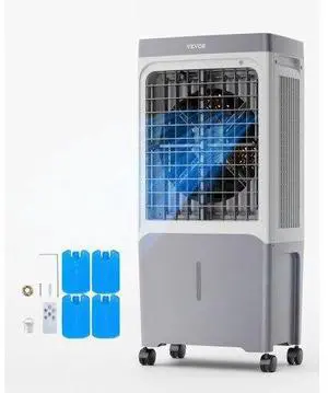 VEVOR Evaporative Air Cooler 1800 CFM with 6.8 Gal Water Tank Portable Swamp Cooler
