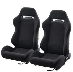 VEVOR 2 Set Racing Seat Adjustable Racing Chair with Polyester Fabric & Slider