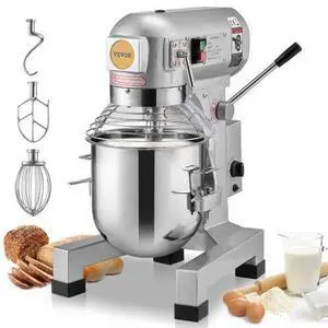 VEVOR  Commercial Food Mixer 10L 3-Speed Stand Dough Mixer 550W for Restaurant