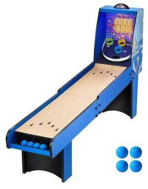 VEVOR 8 ft Roll & Score Arcade Game Table Electronic Scorer Family Game Room 4 Balls