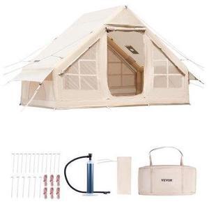 VEVOR Inflatable Tent for Camping 3-5 Person Glamping Tent with Pump Easy Set up