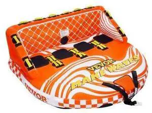 VEVOR Towable Tube for Boating 1-4 Riders Inflatable Boating Tubes Towable Water Sport