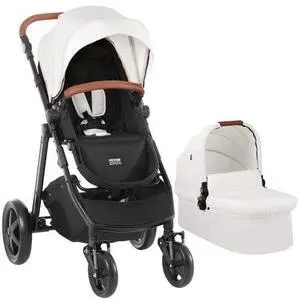 VEVOR  Stroller Travel System With Bassinet Playard Baby Combo Set 2-in-1 White