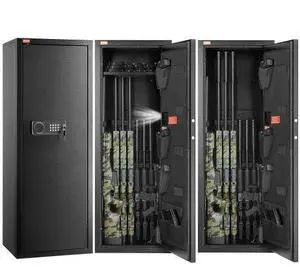 VEVOR  8-10 Rifles Gun Safe, Rifle Safe with Lock & Digital Keypad, Quick Access Tall Gun Storage Cabinet with Removable Shelf, Rifle Cabinet for Home Rifle and Shotguns