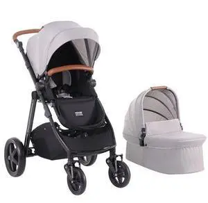 VEVOR  Stroller Travel System With Bassinet Playard Baby Combo Set Light Gray