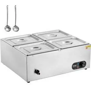 VEVOR  Commercial Electric Food Warmer Countertop Buffet 4*8Qt Pan Bain Marie