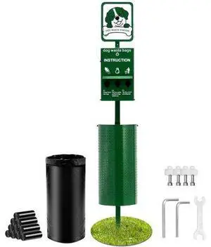 VEVOR Dog Waste Station 11.5 Gallons Outdoor Dog Poop Station with 600 Bags