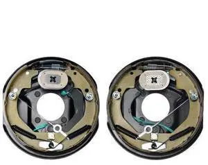 VEVOR Electric Trailer Brake Assembly, 10" x 2.25", 1 Pair Self-Adjusting Electric Brakes Kit for 3500 lbs Axle, 4-Hole Mounting, Backing Plates for Brake System Part Replacement (1 Right + 1 Left)