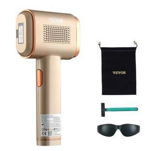 VEVOR IPL Hair Removal, Permanent Hair Removal with Sapphire Ice Cooling System, Painless At-Home Hair Removal Device for Women Men, Auto/Manual Modes, 5 Levels for Body & Face