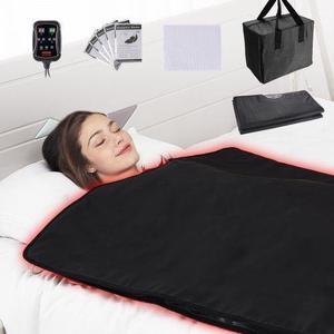 VEVOR Sauna Blanket for Detoxification, Portable Far Infrared Sauna for Home, PU Sauna Bag w/  Therapy Stones & Carbon Fiber Heating, 1-6 Level Adjustable Temp 95-185, 1-60 Minutes Timer, 75 x 35in