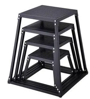 VEVOR Plyometric Jump Boxes, 12/18/24/30 Inch Plyo Box, Platform and Jumping Agility Box, Anti-Slip Fitness Exercise Step Up Box Set for Home Gym Training, Conditioning Strength Training, Black