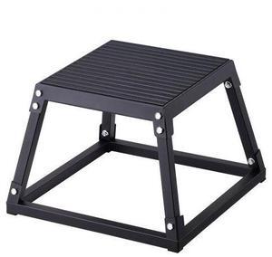 VEVOR Plyometric Jump Box, 12 Inch Plyo Box, Steel Plyometric Platform and Jumping Agility Box, Anti-Slip Fitness Exercise Step Up Box for Home Gym Training, Conditioning Strength Training, Black