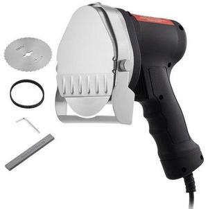 VEVOR Electric Shawarma Knife, 80W Professional Turkish Kebab Knife, Commercial Stainless Steel Gyro Cutter, Doner Kebab Meat Slicer with 2 Blades, 4"/100mm Blade Diameter, 0-8mm Adjustable Thickness