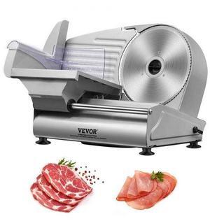 VEVOR Meat Slicer, 180W Electric Deli Food Slicer with 7.5" SUS420 Stainless Steel Blade and Blade Guard, 0 - 0.6 inch Adjustable Thickness for Home Use, Easy to Clean, Cut Meat, Bread, Ham and Cheese