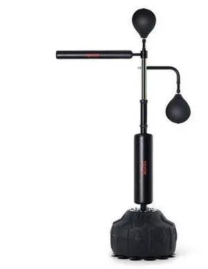 VEVOR Boxing Speed Trainer, Punching Bag with Stand, Reflex Boxing Bag for Teens & Adults, Height Adjustable Free Standing Strike Bag Set with Gloves, Workout Speed Bag for Home Gym Training, Black