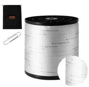 VEVOR Polyester Pull Tape, 1" x 2103' Mule Tape Flat Rope, 6000 lbf Tensile Capacity, Printed Webbing Cable Pulling Tape for Packaging, Gardening, Commercial Electrical, Conduit Work, White