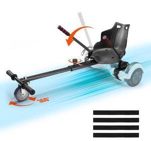 VEVOR Hoverboard Seat Attachment, Compatible with All 6.5" 8" 8.5" 10" Hoverboards, Grips Control, Adjustable Frame Length and 220 LBS Load Capacity, Hover Board Go Karts Accessory, for Kids Adults