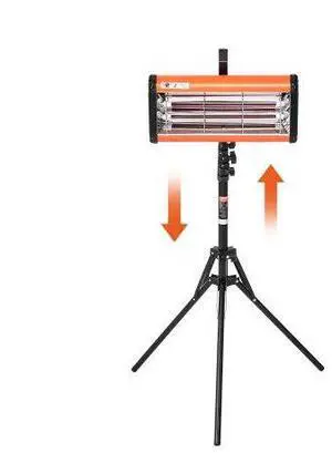 VEVOR Infrared Curing Lamp, Handheld/Stand Dual Use, 2000W 0-90 min Timing, Auto Heating Car Curing Light with Bracket, 3.55 sq.ft Spray Baking Booth Heaters, Paint Dryer for On-Site Repair