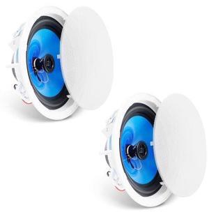 VEVOR 2 PCs 8 Inch in Ceiling Speakers, 50-Watts, Flush Mount Ceiling & in-Wall Speakers System with 8Impedance 89dB Sensitivity, for Home Kitchen Living Room Bedroom or Covered Outdoor Porches