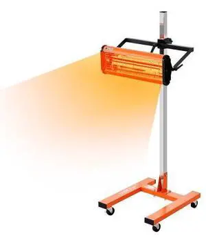 VEVOR Infrared Curing Lamp, 1500W 1-60 min Timing, Auto Heating Car Curing Light with Bracket, 3.44 sq.ft Baking Area Spray Baking Booth Heaters, Paint Dryer for On-Site Repair, Engine Drying