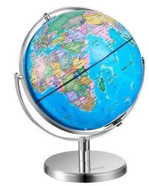 VEVOR Illuminated World Globe with Stand, 13 in/330.2 mm, Educational Earth Globe with Stable Heavy Metal Base HD Printed Map and LED Night Lighting, 720° Spinning Globe for Kids Classroom Learning