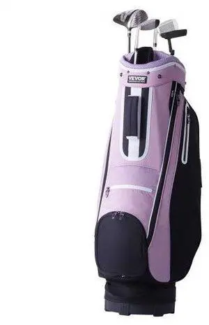 VEVOR Golf Cart Bag with 14 Way Organizer Divider Top, 36 Multiple Pockets Premium Cart Bag, Durable Golf Bags with Handles & Dust Cover & Detachable Strap for Men & Women, Black Purple