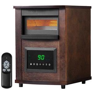 VEVOR Infrared Heater, 1500W Remote Control Electric Space Heater, LED Patio Heater w/ 3 Speeds & Timer & Overheat/Tip-Over Protection & Child Lock, for Bedroom,Living Room,Nursery,Studio,MDF