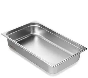 VEVOR Hotel Pan, Full Size Anti-Jam Steam Pan, 0.8mm Thick Stainless Steel Restaurant Steam Table Pan, 4-Inch Deep Commercial Table Pan, Catering Storage Food Pan, for Industrial & Scientific