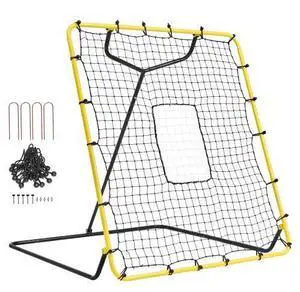 VEVOR Baseball And Softball Rebounder Net 4x4.5 Ft PitchBack Adjustable Angles