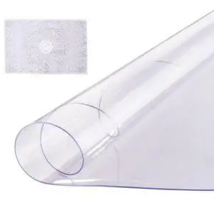 VEVOR PVC Table Protector 42 Inch Round Clear Plastic Desk Protector 2.0mm Thick