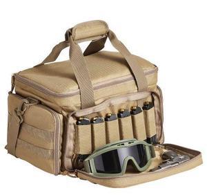 VEVOR Range Bag for 4 Pistols Tactical Gun Range Bag Single Shoulder Strip Brown