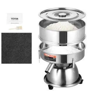 VEVOR Electric Vibrating Sieve Machine with 10+60 Mesh Automatic Sifter Shaker