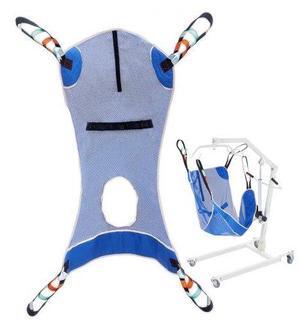 VEVOR Full Body Patient Lift Sling with Commode Opening Medical Aid Sling M-Size