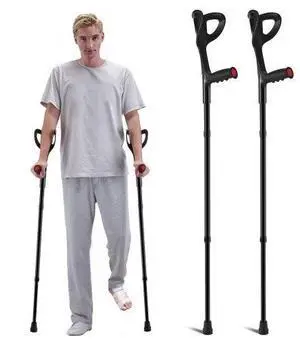 VEVOR Forearm Crutches 10-Level Height Adjustable Walking Crutches 1 Pair 350LBS