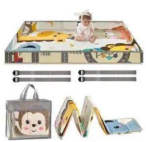 VEVOR 59"x71" Baby Play Mat Kids Crawling Soft Activity Floor Playmat 2 Side