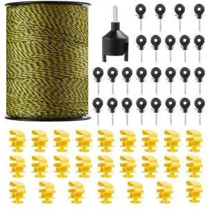 VEVOR 1640Ft 500M Electric Fence Wire Fencing Polywire Horse Cattle Livestock