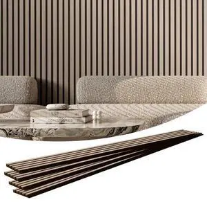 VEVOR Wood Slat Acoustic Panels 7.9 x 94.5 inch for Modern Wall Decor Silver Wood
