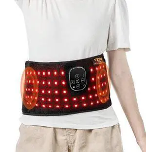 VEVOR Red Light Therapy Belt for Waist 660&850nm Red Light Therapy Pad 105 LEDs