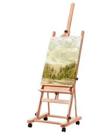 VEVOR Studio H-Frame Easel Holds Canvas Art up to 48" Beechwood Artists Easel