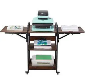 VEVOR Heat Press Table with Charging Station 3 Tier Movable Heat Press Stand