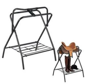VEVOR Folding Saddle Rack Freestanding Horse Saddle Stand for English Saddle